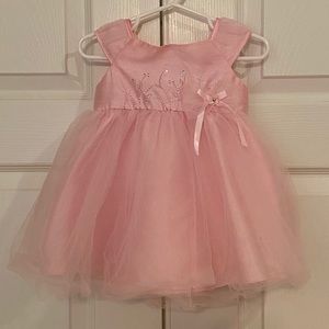Pink Tulle Dress w/Rhinestones